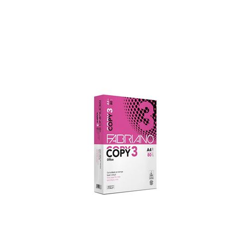 Ramette 500 feuilles Fabriano - Blanc - A4 - 80G - CIE 147- COPY 3 OFFICE
