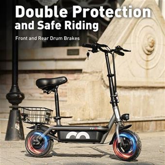 Trottinette électrique Power Plus avec siège, pliable - 120 Watts