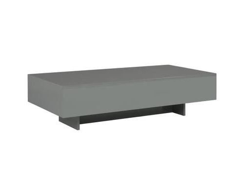 vidaXL Table basse Gris brillant 115x55x31 cm MDF
