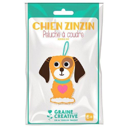 Kit peluche à coudre - Chien Zinzin - Graine Créative