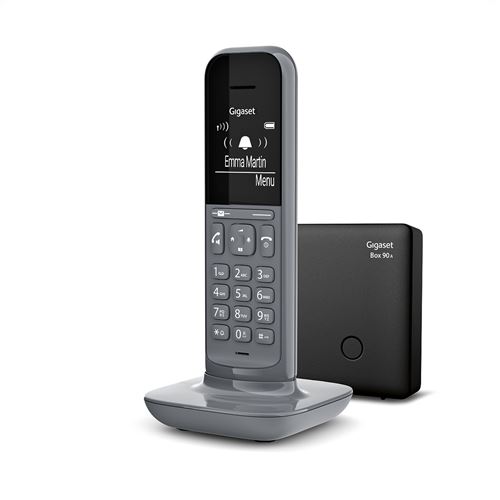 Téléphone analogique/DECT Gigaset CL390A avec identification de l appelant, gris