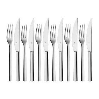 WMF Nuova Steak Knives Set - Cromargan Stainless Steel 18/10, Monoblock Design - View #4