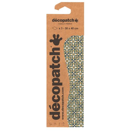 3 feuilles Décopatch - Mosaïque or 706