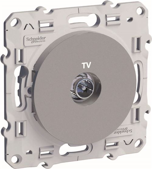 Non Communiqué Schneider Electric - Prise Tv À Vis - Aluminium - Odace - Schneider
