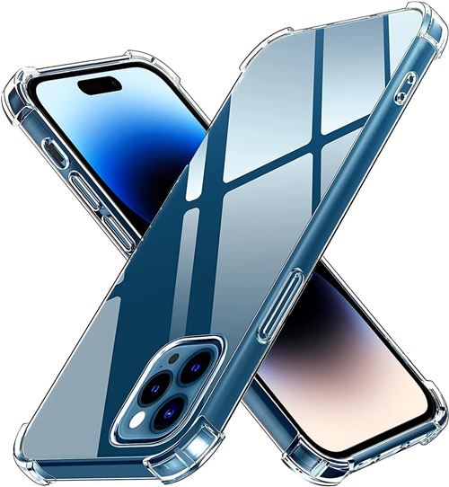 Coque pour iPhone 14 PRO MAX - Antichoc Protection Silicone Souple Transparent Phonillico®