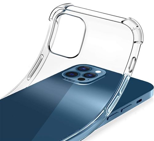 Pack de Protection 360° iPhone 13 Pro Max : Coque Souple Silicone Gel +  Verre Trempé - Transparent - Français