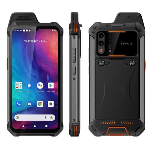 Smartphone 4GB+64GB IP68 Waterproof 5000mAh Battery Android 11 6.3 Inch NFC OTG Orange YONIS