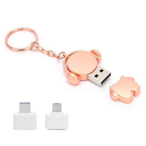 Clé USB 2.0 stockage de transmission à grande vitesse 128G Or