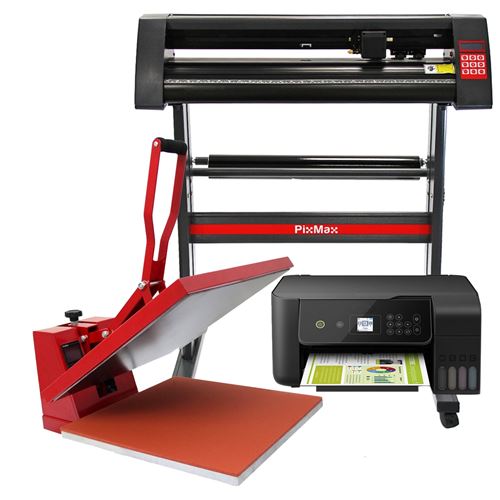 Presse &agrave; chaud en forme de palourde 50cm, plotter de d&eacute;coupe vinyle et imprimante