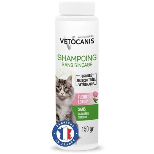 Vetocanis Shampooing Sec Chat Blanc 150g Hygiène