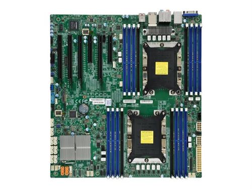 SUPERMICRO X11DAi-N - Carte-mère - ATX étendu - Socket P - 2 CPU pris en charge - C621 Chipset - USB 3.0, USB 3.1, USB-C - 2 x Gigabit LAN - carte graphique embarquée - audio HD (8 canaux)