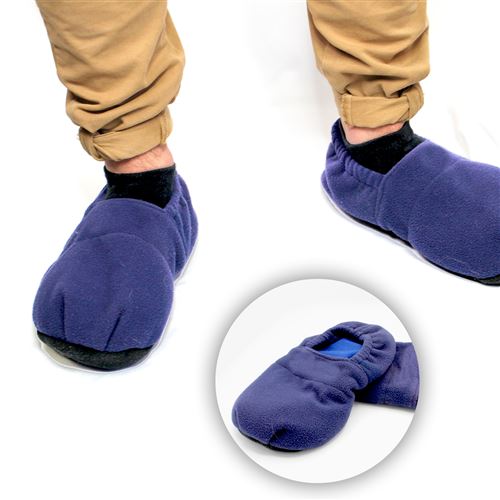 SHOP-STORY - HOT SOX BLUE : Chaussons Chauffants Micro-Ondes