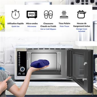 Chaussons Chauffants FISHTEC Micro-Ondes Pantoufles en