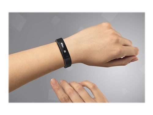 Hama Fit Track 1900 - Noir - suivi d'activités avec bracelet - taille du poignet : jusque 240 mm - affichage 0.86 - monochrome - Bluetooth - 19 g - noir