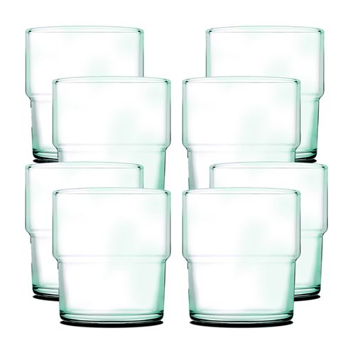 Lot de 8 verre à liqueur, verre dégustation, gobelets à boisson en verre, capacité 30 cl - JUANIO -