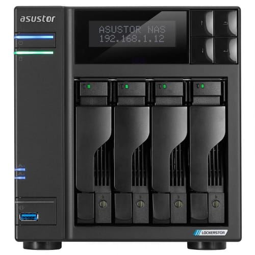 Serveur NAS Asustor Lockerstor 4 AS6704T Quad-Core 4Go DDR4 Noir