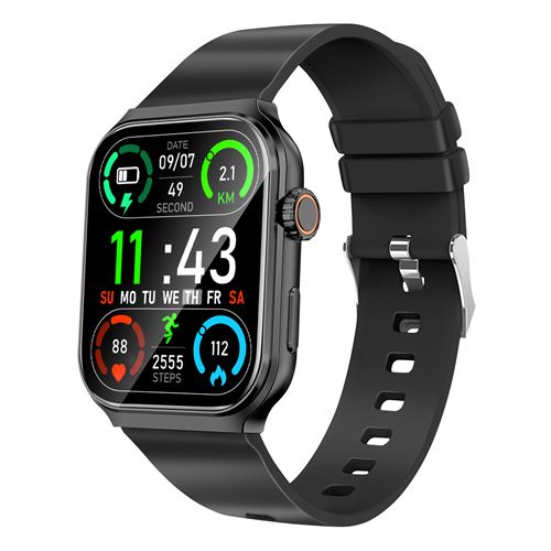 Akashi Noir Montre Connectée Bluetooth Suivi Sport Appels Mains Libres - Neuf - Image 3