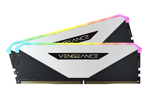 CORSAIR Vengeance RGB RT - DDR4 - kit - 64 Go: 2 x 32 Go - DIMM 288 broches - 3200 MHz / PC4-25600 - CL16 - 1.35 V - mémoire sans tampon - non ECC - blanc