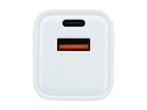 CoolBox - Adaptateur secteur - technologie GaN - 20 Watt - 3 A - PD, QC 3.0 - 2 connecteurs de sortie (USB, 24 pin USB-C)