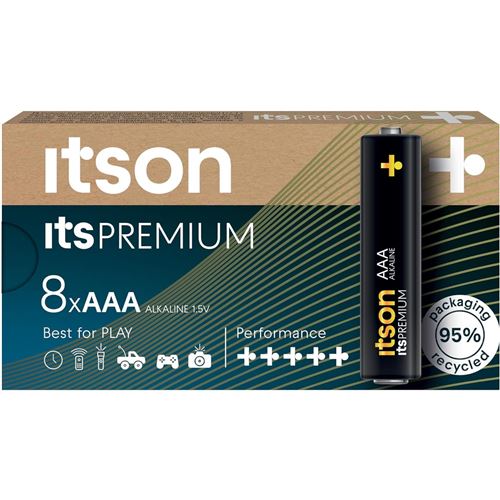 ITSON Pack de 8 Piles Alcalines LR03/AAA 1,5V itsPREMIUM