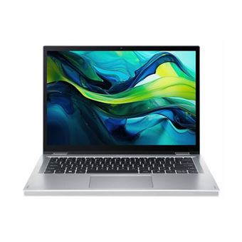 Acer Aspire Go Spin 14 AGSP14-31PT - Conception inclinable - Intel N-series - N355 / jusqu'à 3.9 GHz - Win 11 Home - Intel Graphics - 8 Go RAM - 512 Go SSD NVMe - 14" IPS écran tactile 1920 x 1200 - Wi-Fi 6 - Argent pur - clavier : Suisse Allemand