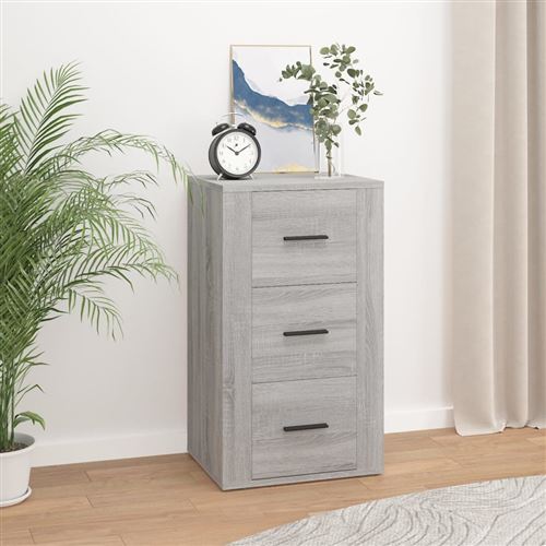 vidaXL - Buffet - Sonoma - Gris - 40x33x70 cm - Image 3
