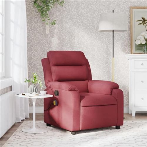 Non Communiqué Rouge Vidaxl Fauteuil De Massage, Relaxation Tissu Bordeaux