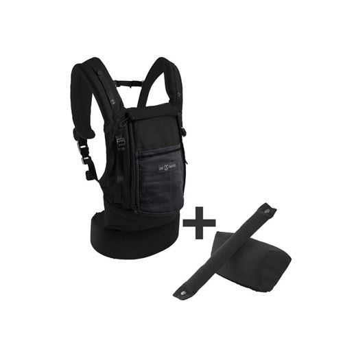 Porte-bébé PhysioCarrier + pack accessoires Noir poche anthracite
