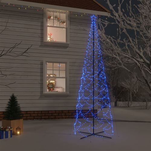 VidaXL Arbre de Noël cône 1400 LED Bleues 160x500 cm