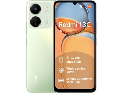 Acheter Smartphone Xiaomi Redmi 13C vert 6.74 RAM 4 Go stockage 128 Go État correct - 126,19 € Smartphone Xiaomi Redmi 13C vert 6.74 RAM 4 Go stockage 128 Go État correct - Xiaomi reconditionné disponible sur Fnac