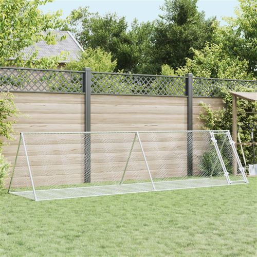 Comparer les prix de vidaXL Konijnenhok 400x105x91 cm gegalvaniseerd staal zilverkleurig3281531