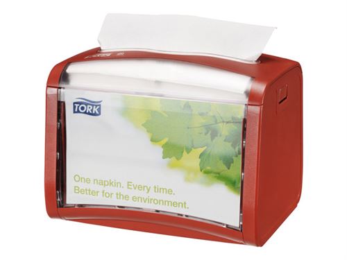 Tork Xpressnap Tabletop - Distributeur de serviettes - Taille 20.1 x 15 cm - hauteur 15.5 cm - rouge