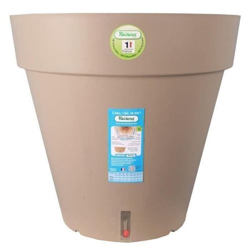 Non Communiqué Taupe Pot À Réserve D’eau Riviera Loft Ø 49 X H 45 Cm