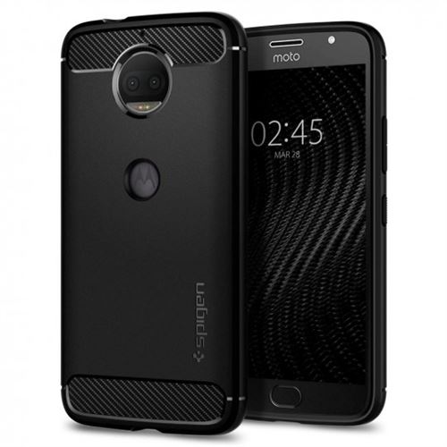 Coque Motorola G5 Plus Spigen Rugged Armor noir