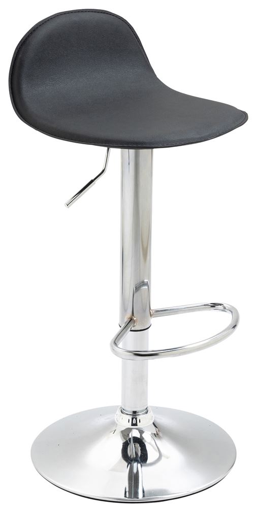Tabouret de Bar Design Lana V2 similicuir , Noir /Chrome