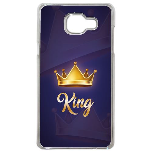 Coque King Fond Bleu Compatible Samsung Galaxy A3 2016 Transparent