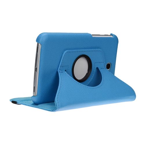 doupi Rotatif Housse pour Samsung Galaxy Tab 4 (7 pouces), Deluxe 360 Degrés Smart Coque de Protection Simili Cuir Coque Cover et Case, bleu