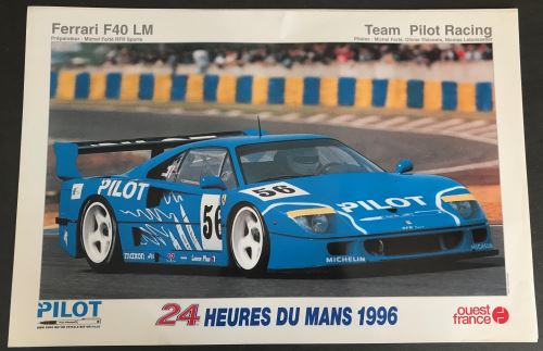 24H du Mans - 1996 - Ferrari F40 LM - AFFICHE