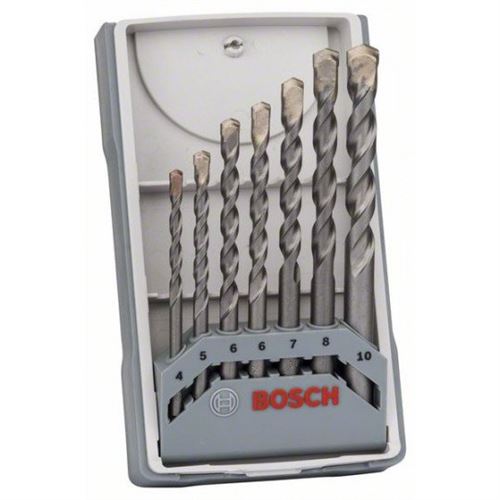Jeu De Forets pour Béton 7 Pièces Tige Cylindrique Bosch