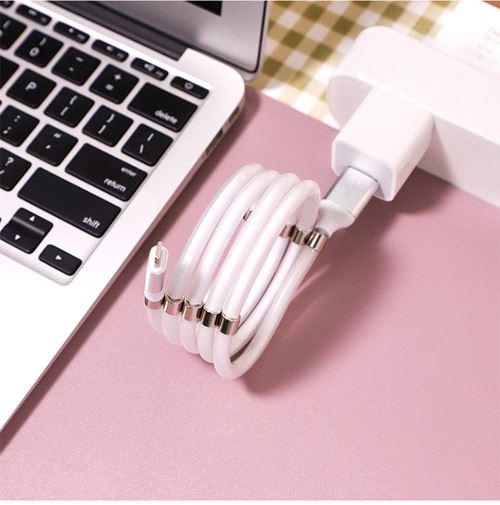 Vshop®Câble De Recharge Magnétique Innovant Pour Smartphone Facile À Enroule,Charge Rapide,Usb Type C