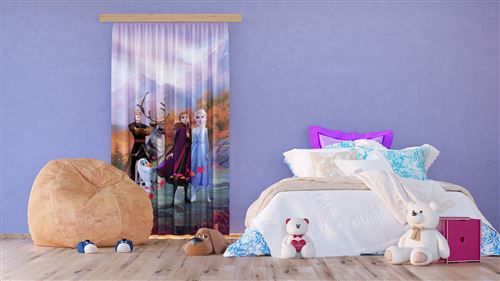 Voilage Disney La Reine des Neiges 2 - modèle dans la forêt 140x245