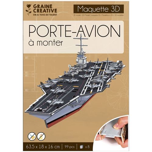 Non Communiqué Multicolore Puzzle Maquette Porte Avion