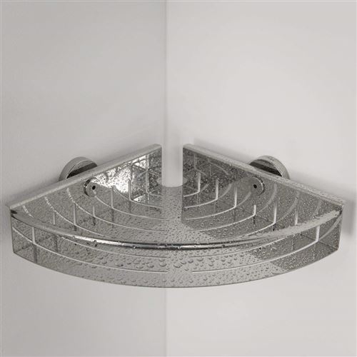 Tiger 304730346 Boston Étagère de coin en acier inoxydable poli pour produits de salle de bain