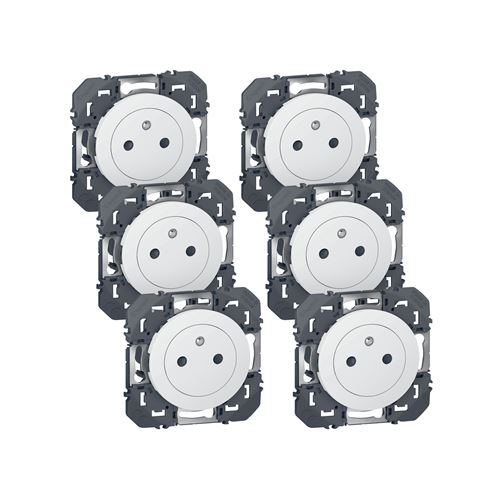 Legrand Blanc - Lot De 6 Prises 2P+T 16A À Composer - Dooxie