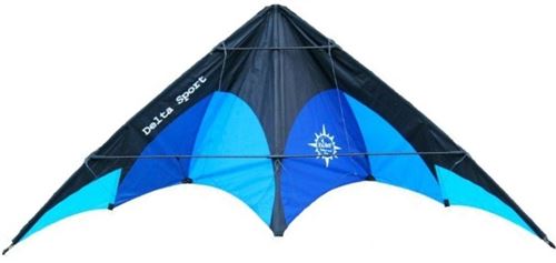 Elliot stuntkite à deux lignes Delta Sport 160 cm noir / bleu