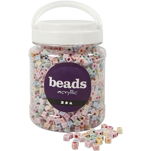 Creotime perles 2300 pièces acrylique multicolore