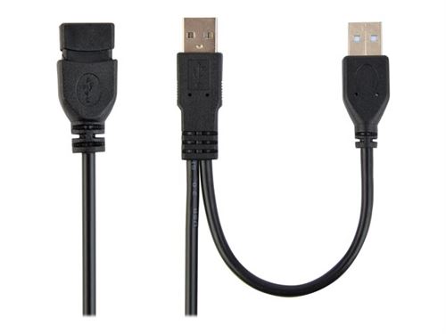 Gembird CCP-USB22-AMAF-3 - USB-verlengkabel - USB (V) naar USB (M) - 90 cm - gevormd - zwart
