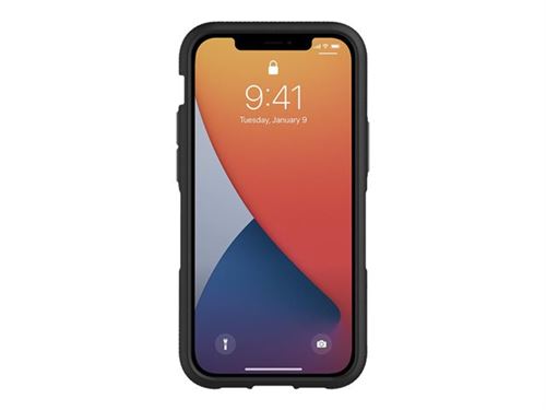 Griffin Survivor Endurance - Coque de protection pour téléphone portable - robuste - FortiCore - gris, noir, fumé - pour Apple iPhone 12 mini