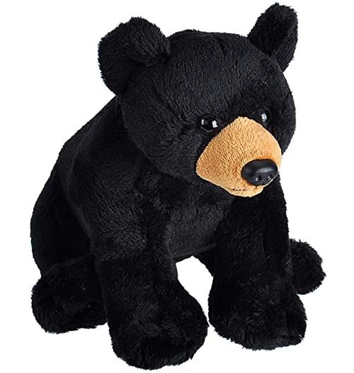 Wild Republic Noir Ours En Peluche De 20 Cm