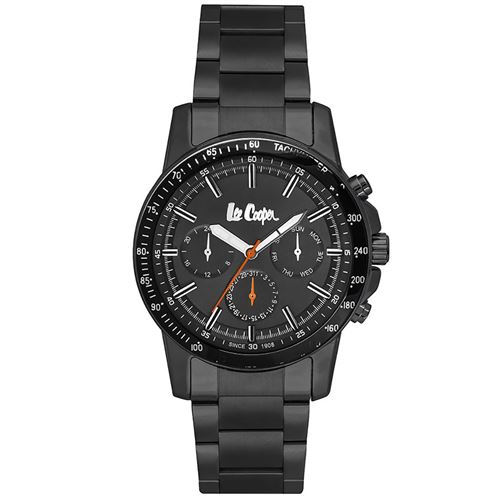 LEE COOPER Montre analogique multifonctions jour date bracelet métal Noir